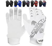 Exxact Sports Baseball Batting Gloves, Softball Batting Gloves for Adult Men with Textured Leather Palm, Youth Batting Gloves (AXL, White)