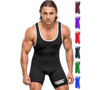 Exxact Sports Men's Wrestling Singlet, High Performance Powerlifting Singlet Wrestling Singlets for Men, Black, Adult XX-Large