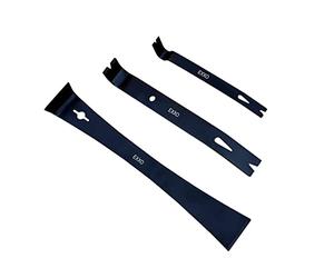 EXXO TOOLS Pry Bar Scraper Set - 3 Piece Pry Bar Set 5-1/2" Flat Pry bar 7-1/2" Flat Bar 9-1/2" Trim Pry Tool Scraper Tool Nail Puller Tool Tack Puller 3 Pc Utility Tool Set Trim Removal Tool