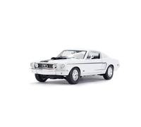 EXYFRUX Die-cast Metal Vehicles 1:18 For Ford Mustang Retro 1968 Simulation Alloy Car Model Toy Vehicle Static Scale Model Ornaments Collector Cars(White)