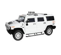 EXYFRUX Die-cast Metal Vehicles 1:18 For Hummer H2 Off-road SUV Alloy Car Model Sound And Light Pull-Back Static Simulation Vehicle Model Gift Collector Cars(White)