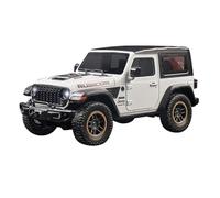 EXYFRUX Die-cast Metal Vehicles 1:18 Scale For Jeep Wrangler Robin Hood Convertible SUV Alloy Car Model Sound And Light Pull-Back Static Vehicle Model Gift Collector Cars(White)