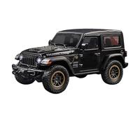 EXYFRUX Die-cast Metal Vehicles 1:18 Scale For Jeep Wrangler Robin Hood Convertible SUV Alloy Car Model Sound And Light Pull-Back Static Vehicle Model Gift Collector Cars(Black)