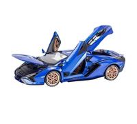 EXYFRUX Die-cast Metal Vehicles 1/18 Scale For Lamborghini SIAN FKP37 Supercar Die Casting Alloy Car Model Mini Simulation Vehicle Dynamic Display Model Collector Cars(Blue)