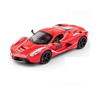 EXYFRUX Die-cast Metal Vehicles 1：22 Scale For Ferrari FXXK Supercar Die Casting Alloy Car Model Fully Open Door Sound And Light Pull-Back Vehicle Model Collector Cars(Red)