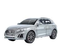 EXYFRUX Die-cast Metal Vehicles 1:24 For Audi Q5 A7 R8 V10 Series Alloy Car Model Sound And Light Pull-Back Static Simulation Vehicle Model Gift Collector Cars(Q5 Silver)