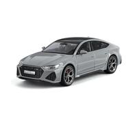 EXYFRUX Die-cast Metal Vehicles 1:24 For Audi RS7 Coupe Simulation Alloy Car Model Dynamic Sound And Light Toy Vehicle Scale Model Collector Cars(Chrome)