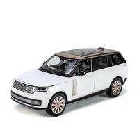 EXYFRUX Die-cast Metal Vehicles 1:24 For Range Rover 50th SV2022 Anniversary Alloy Car Model Fully Open Door Sound And Light Pull-Back Vehicle Model Collector Cars(White SV2022)