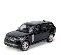 EXYFRUX Die-cast Metal Vehicles 1:24 For Range Rover 50th SV2022 Anniversary Alloy Car Model Fully Open Door Sound And Light Pull-Back Vehicle Model Collector Cars(Black SV2022)