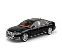EXYFRUX Die-cast Metal Vehicles 1：24 Scale For Audi A8 Classic Luxury Cars Die Casting Alloy Car Model Simulation Mini Vehicle Dynamic Display Model Collector Cars(Black)