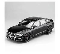 EXYFRUX Die-cast Metal Vehicles 1:24 Scale For Audi Classic A6 Luxury Car Simulation Alloy Car Model Sound And Light Pull-back Vehicle Model Decorations Collector Cars(Black)