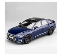 EXYFRUX Die-cast Metal Vehicles 1:24 Scale For Audi Classic A6 Luxury Car Simulation Alloy Car Model Sound And Light Pull-back Vehicle Model Decorations Collector Cars(Blue)