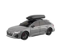 EXYFRUX Die-cast Metal Vehicles 1：24 Scale For Audi RS6 Classic Wagon Die Casting Alloy Car Model Simulation Mini Vehicle Dynamic Display Model Collector Cars(Chrome)