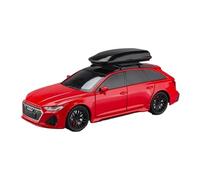 EXYFRUX Die-cast Metal Vehicles 1：24 Scale For Audi RS6 Classic Wagon Die Casting Alloy Car Model Simulation Mini Vehicle Dynamic Display Model Collector Cars(Red)