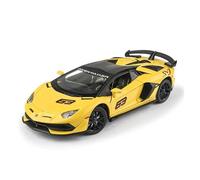 EXYFRUX Die-cast Metal Vehicles 1：24 Scale For Lamborghini Aventador SVJ63 Die Casting Alloy Car Model Simulation Mini Vehicle Dynamic Display Model Collector Cars(Yellow)