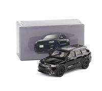 EXYFRUX Die-cast Metal Vehicles 1:64 For Jeep Grand Cherokee SUV Diecast Alloy Car Model Miniature Simulation Vehicle Model Ornaments Hobby Collector Cars(Black)