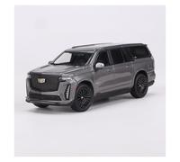 EXYFRUX Die-cast Metal Vehicles 1/64 Scale For Cadillac Escalade ESV SUV 2023 Diecast Alloy Car Model Miniature Simulation Vehicle Model Decoration Present Collector Cars(Titanium)