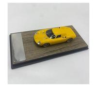 EXYFRUX Die-cast Metal Vehicles 1/64 Scale For Ferrari 250 1965 LM Champion Racing Static Resin Car Model Miniature Simulation Vehicle Model Collector Cars(Yellow)