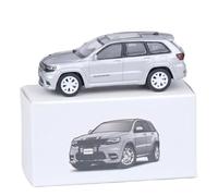 EXYFRUX Die-cast Metal Vehicles 1:64 Scale For Jeep Cherokee Classic Full Size SUV Diecast Alloy Car Model Miniature Simulation Vehicle Model Decoration Collector Cars(Silver)