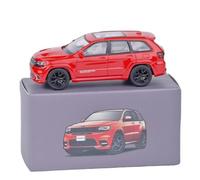 EXYFRUX Die-cast Metal Vehicles 1:64 Scale For Jeep Cherokee Classic Full Size SUV Diecast Alloy Car Model Miniature Simulation Vehicle Model Decoration Collector Cars(Red)