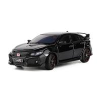 EXYFRUX Die-cast Metal Vehicles For HONDA Civic Type R 1:32 Scale Car Model Dynamic Simulation Vehicle Alloy Toy Model Exhibits Gift Collector Cars(Black)