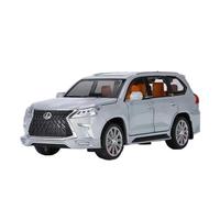EXYFRUX Die-cast Metal Vehicles For Lexus LX570 Classic SUV 1:32 Scale Alloy Car Model Dynamic Simulation Vehicle Toy Model Exhibits Gift Collector Cars(Silver)