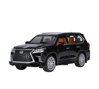 EXYFRUX Die-cast Metal Vehicles For Lexus LX570 Classic SUV 1:32 Scale Alloy Car Model Dynamic Simulation Vehicle Toy Model Exhibits Gift Collector Cars(Black)