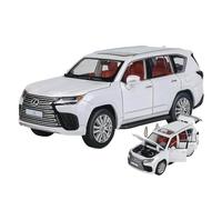 EXYFRUX Die-cast Metal Vehicles For Lexus LX600 Classic SUV 1:32 Scale Alloy Car Model Dynamic Simulation Vehicle Toy Model Exhibits Gift Collector Cars(White)