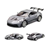EXYFRUX Die-cast Metal Vehicles For Porsche 911 992 GT3 RS Sports Car 1:36 Scale Car Model Dynamic Simulation Vehicle Alloy Toy Model Exhibits Gift Collector Cars(Chrome)