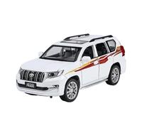 EXYFRUX Die-cast Metal Vehicles For Toyota PRADO Classic SUV 1:32 Scale Alloy Car Model Dynamic Simulation Vehicle Toy Model Exhibits Gift Collector Cars(White)