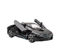 EXYFRUX Die-cast Metal Vehicles Simulation 1/22 Scale For BMW I8 New Energy Supercar Diecast Alloy Car Model Miniature Vehicle Model Present Collector Cars(Black)