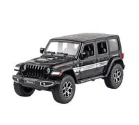 EXYFRUX Die-cast Metal Vehicles Simulation 1/22 Scale For Jeep Wrangler Classic Off-road SUV Diecast Alloy Car Model Miniature Vehicle Model Present Collector Cars(Black)