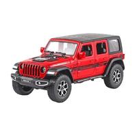 EXYFRUX Die-cast Metal Vehicles Simulation 1/22 Scale For Jeep Wrangler Classic Off-road SUV Diecast Alloy Car Model Miniature Vehicle Model Present Collector Cars(Red)