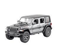 EXYFRUX Die-cast Metal Vehicles Simulation 1/22 Scale For Jeep Wrangler Classic Off-road SUV Diecast Alloy Car Model Miniature Vehicle Model Present Collector Cars(Chrome)