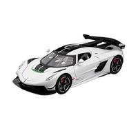 EXYFRUX Die-cast Metal Vehicles Simulation 1/22 Scale For Koenigsegg Jesko Supercar Diecast Alloy Car Model Miniature Vehicle Model Present Collector Cars(White)