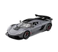 EXYFRUX Die-cast Metal Vehicles Simulation 1/22 Scale For Koenigsegg Jesko Supercar Diecast Alloy Car Model Miniature Vehicle Model Present Collector Cars(Chrome)