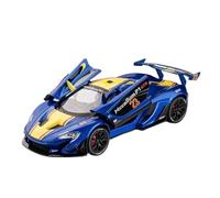 EXYFRUX Die-cast Metal Vehicles Simulation 1/22 Scale For McLaren P1 GTR Supercar Diecast Alloy Car Model Miniature Vehicle Model Present Collector Cars(Blue)