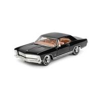 EXYFRUX Die-cast Metal Vehicles Simulation 1/24 Scale For Buick Riviera Gran Sport 1965 Diecast Alloy Car Model Miniature Vehicle Model Present Collector Cars(Black)