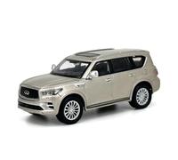 EXYFRUX Die-cast Metal Vehicles Simulation 1/64 Scale For Infiniti QX80 2020 SUV Static Diecast Alloy Car Model Miniature Vehicle Model Present Collector Cars(Metallic)