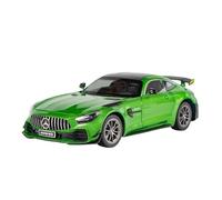 EXYFRUX Die Casting 1:18 For Mercedes-Benz AMG GTR Alloy Car Model Simulation Sound And Light Pull-back Car Fully Open Door Vehicle Model Presents Decoration(Green)