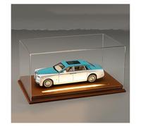EXYFRUX Die Casting 1:24 1:18 For Rolls-Royce Phantom Cullinan Luxury Cars Alloy Simulation Car Model Sound And Light Pull-back Miniature Model Presents Decoration(1:24 white and blue with box)