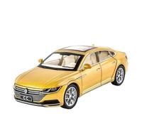 EXYFRUX Die Casting 1:24 1:32 For Volkswagen Santana Passat CC Series Alloy Car Model Simulation Sound And Light Miniature Vehicle Model Ornaments Presents Decoration(Gold 1:32 CC)