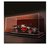 EXYFRUX Die Casting 1:24 For Apollo IE Alloy Supercar Model Simulation Sound And Light Pull-back Car Fully Open Door Vehicle Model Collection Presents Decoration(Black with display box)
