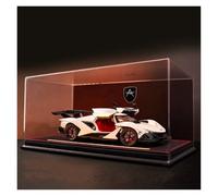 EXYFRUX Die Casting 1:24 For Apollo IE Alloy Supercar Model Simulation Sound And Light Pull-back Car Fully Open Door Vehicle Model Collection Presents Decoration(White with display box)
