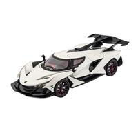 EXYFRUX Die Casting 1:24 For Apollo IE Supercar Simulation Sound And Light Pull-back Alloy Car Model Miniature Vehicle Model Ornaments Presents Decoration(White)