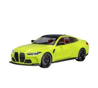EXYFRUX Die Casting 1:24 For BMW Retro M3 E30 M4 Series Alloy Simulation Car Model Sound And Light Pull-back Miniature Model Collection Presents Decoration(M4 yellow)