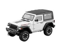 EXYFRUX Die Casting 1:24 For Jeep Wrangler Classic SUV Simulation Alloy Car Model Sound And Light Pull Back Vehicle Collection Ornaments Presents Decoration(White)
