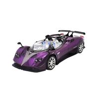 EXYFRUX Die Casting 1:24 For Pagani Zonda Chinese Dragon Supercar Alloy Simulation Car Model Sound And Light Pull-back Miniature Model Collection Presents Decoration(1:24 HP Purple)
