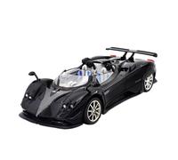 EXYFRUX Die Casting 1:24 For Pagani Zonda Chinese Dragon Supercar Alloy Simulation Car Model Sound And Light Pull-back Miniature Model Collection Presents Decoration(1:24 HP Black)