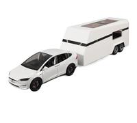 EXYFRUX Die Casting 1:24 For Tesla Model Y/X/S RV Simulation Alloy Car Model Sound And Light Fully Open Door Miniature Vehicle Model Collection Presents Decoration(Model X white)